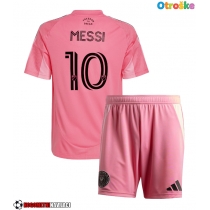 Otroške Nogometnih dresov Inter Miami Lionel Messi #10 Domači 2025-26 Kratki rokavi (+ hlače)